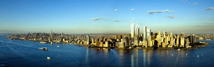 Vue panoramique de la nouvelle ville de New York