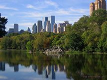 Lago in Central Park, New York City, Stati Uniti d'America