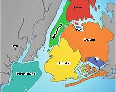 click to zoom Map of the districts New York City