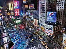 Times Square at night, New York City, Stati Uniti d'America