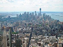 Widok Manhattanu z punktu widokowego na Empire State Building, Nowy Jork, USA
